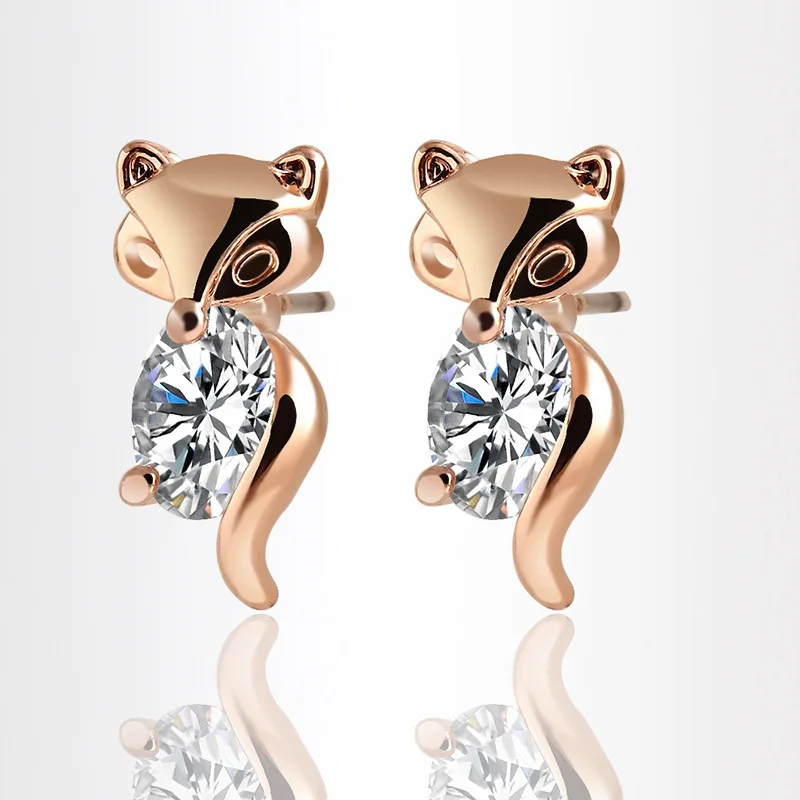 Female charm Jewelry Accessories Zircon Little Fox Crystal animal Stud Earrings For Women Statement Ear Jewelry
Female charm Jewelry Accessories Zircon Little Fox Crystal animal Stud Earrings For Women Statement Ear Jewelry