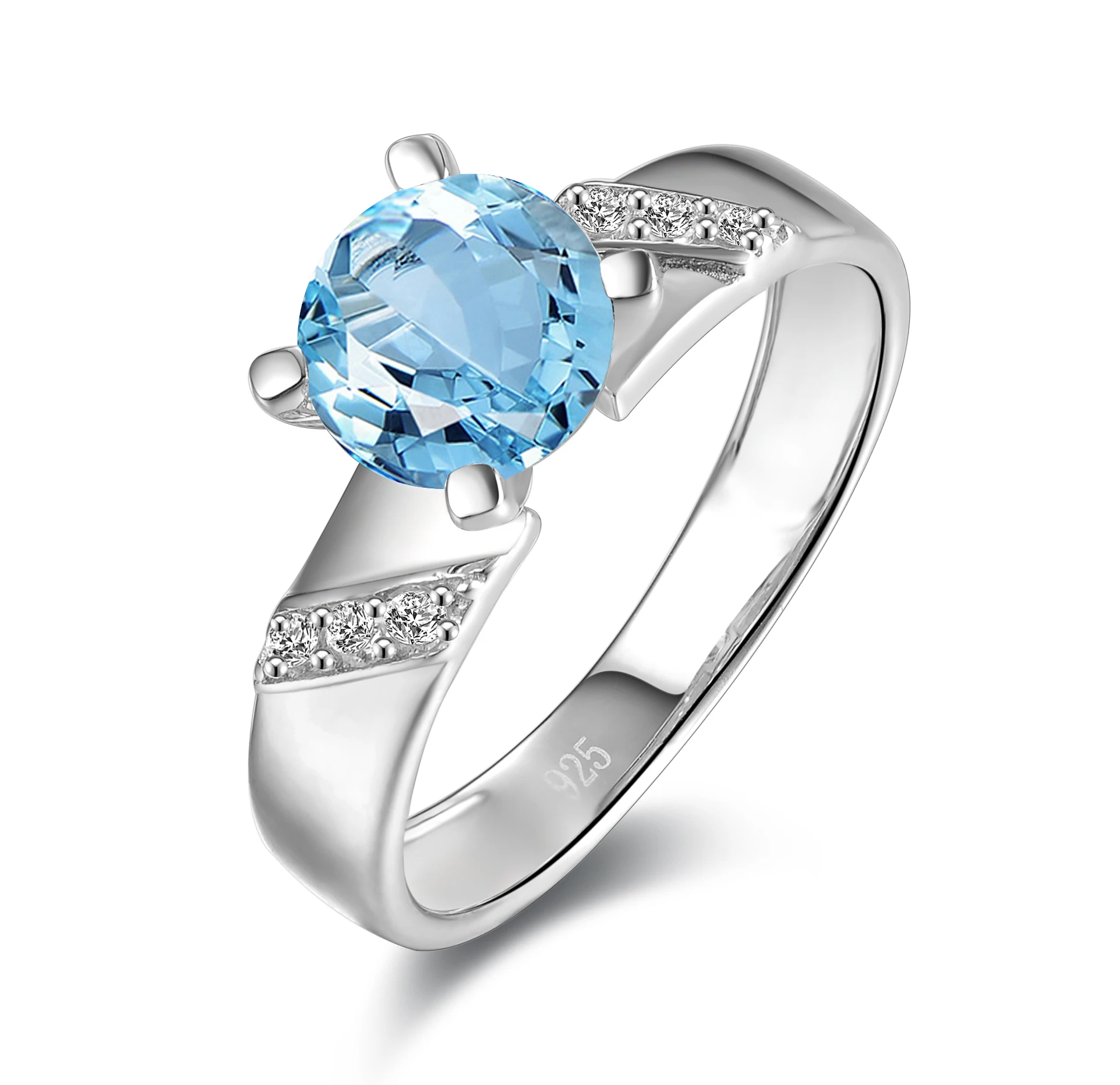 QYI Fashion Natural Sky Blue Topaz 1.25 ct Round Cut Genuine 925 Sterling Silver Gemstone Engagement Rings Women Party Jewelry
QYI Fashion Natural Sky Blue Topaz 1.25 ct Round Cut Genuine 925 Sterling Silver Gemstone Engagement Rings Women Party Jewelry
