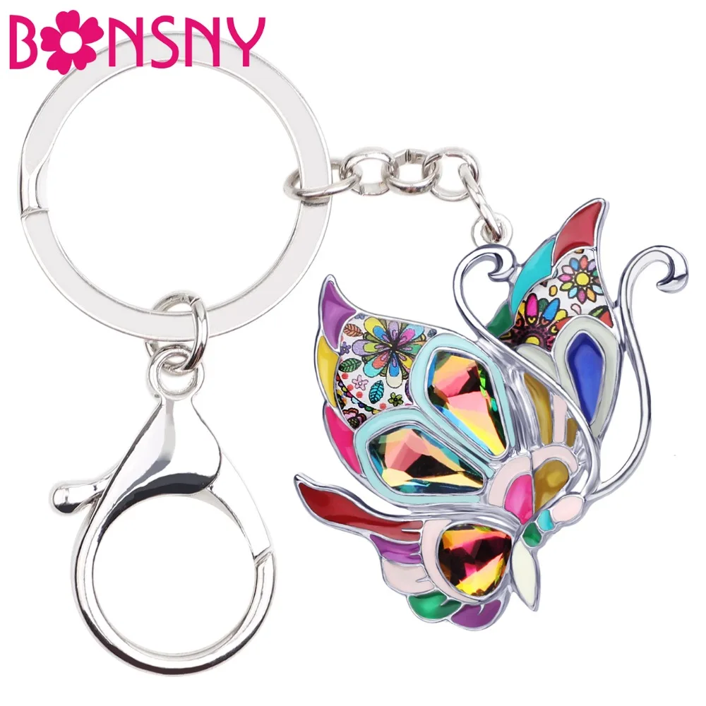 Bonsny Enamel Alloy Butterfly Key Chains Keychains Key Ring Fashion Jewelry For Women Girls Handbag Pendant Charms Decoration
Bonsny Enamel Alloy Butterfly Key Chains Keychains Key Ring Fashion Jewelry For Women Girls Handbag Pendant Charms Decoration