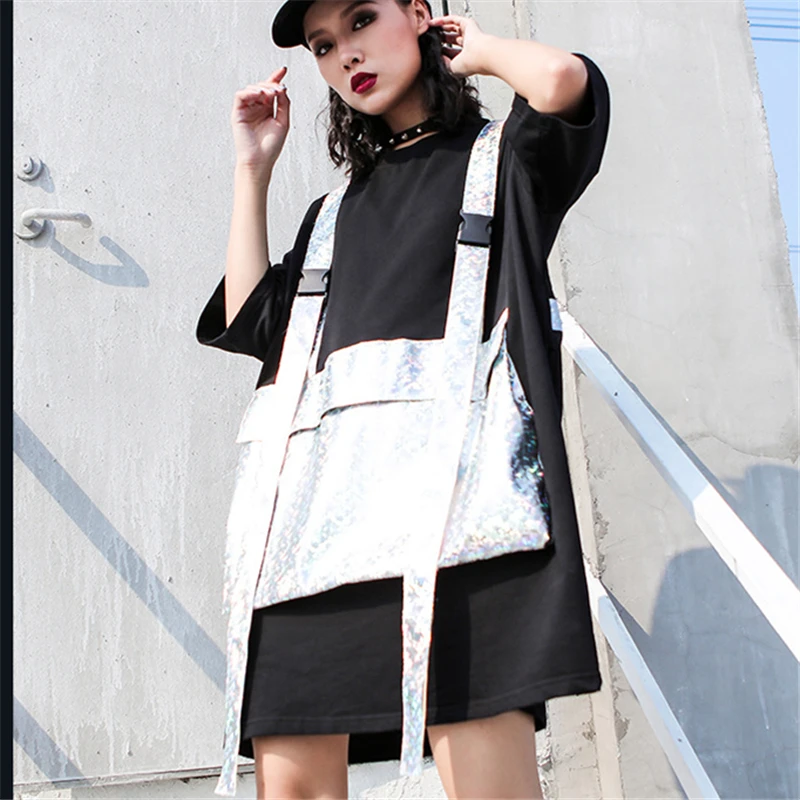 Long Section T-Shirt Female 2019 Fashion New Summer Round Neck Short Sleeve Personality Big Pocket T-Shirt Tide H00157
Long Section T-Shirt Female 2019 Fashion New Summer Round Neck Short Sleeve Personality Big Pocket T-Shirt Tide H00157