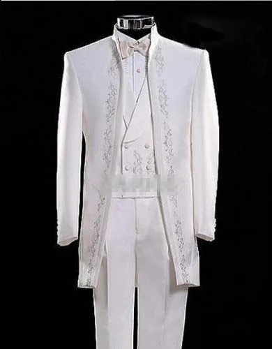 New White Embroidered Mens Wedding Suits Groom Tuxedo 3 Piece Formal Party Suits
New White Embroidered Mens Wedding Suits Groom Tuxedo 3 Piece Formal Party Suits
