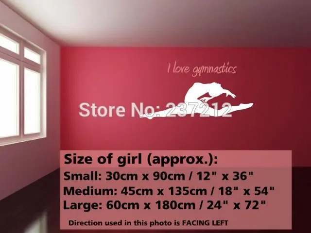 I love gymnastics, dance room gymnastics room beautiful wall stickers decals. Free shipping
I love gymnastics, dance room gymnastics room beautiful wall stickers decals. Free shipping