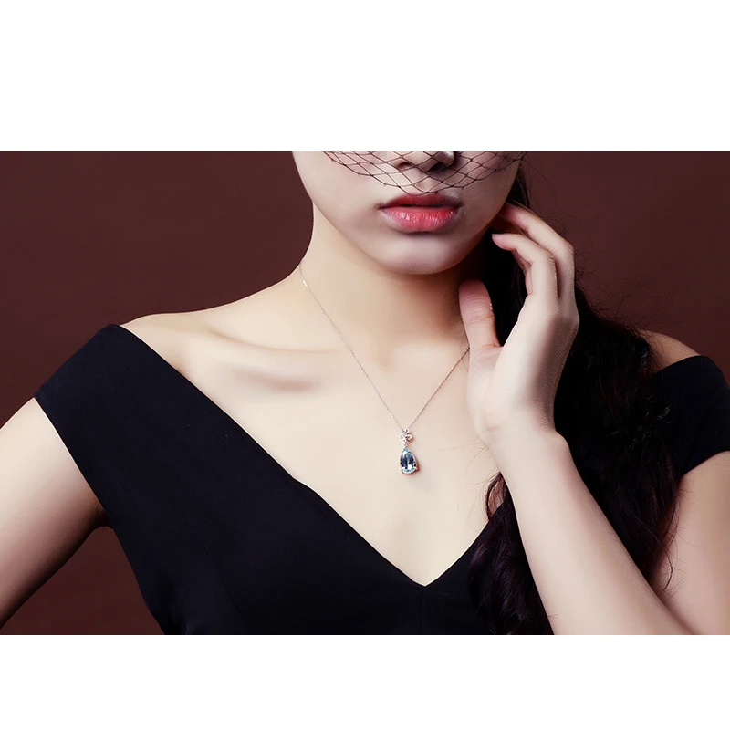 QYI 925 Sterling Silver Solitaire Pendants Necklaces For Women 3 ct Pear cut Natural Sky Blue Topaz Gemstone Pendants
QYI 925 Sterling Silver Solitaire Pendants Necklaces For Women 3 ct Pear cut Natural Sky Blue Topaz Gemstone Pendants