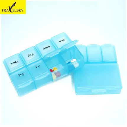 7 days Pill box(2 pill/lot) medicine tablet food-grade PP mini dispenser organizer case free shipping 13708
7 days Pill box(2 pill/lot) medicine tablet food-grade PP mini dispenser organizer case free shipping 13708