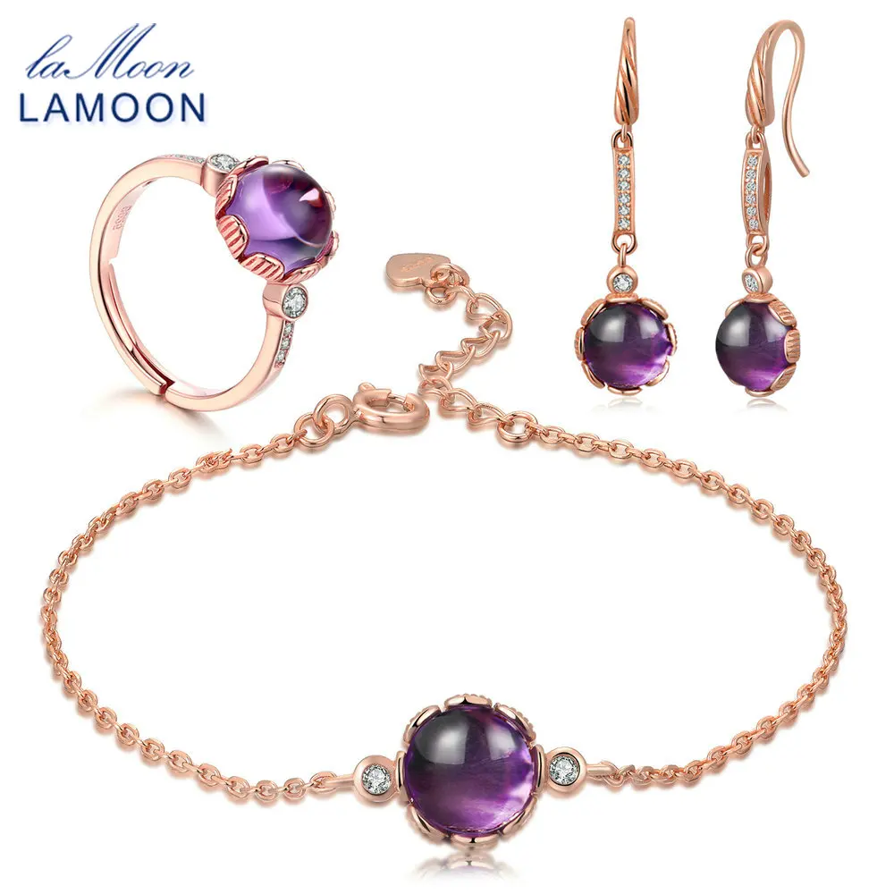 LAMOON 2018 New 925 Sterling Silver Natural Purple Amethyst Jewelry Sets S925 Fine Jewelry for Women Wedding V038-1
LAMOON 2018 New 925 Sterling Silver Natural Purple Amethyst Jewelry Sets S925 Fine Jewelry for Women Wedding V038-1