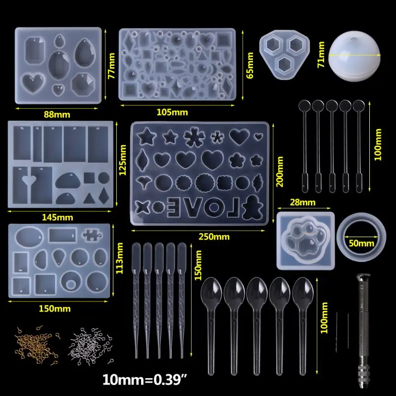 1 Set Epoxy Resin Kit Professional DIY Silicone Mold Diamond Jewelry Making Tools Handmade Pins Molds Drill Cake Bear Claw
1 Set Epoxy Resin Kit Professional DIY Silicone Mold Diamond Jewelry Making Tools Handmade Pins Molds Drill Cake Bear Claw