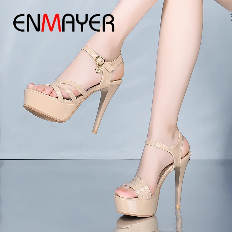 ENMAYER 2019 New Arrival Patent Leather Women Super High Shoes Basic Party Solid Sexy Women Shoes Size 34-43 LY1838
ENMAYER 2019 New Arrival Patent Leather Women Super High Shoes Basic Party Solid Sexy Women Shoes Size 34-43 LY1838