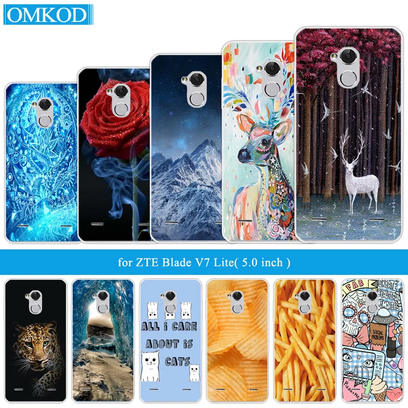 Для ZTE Blade BA2 V7 Lite 5 0 дюйма прозрачная Мягкая силиконовая задняя крышка для