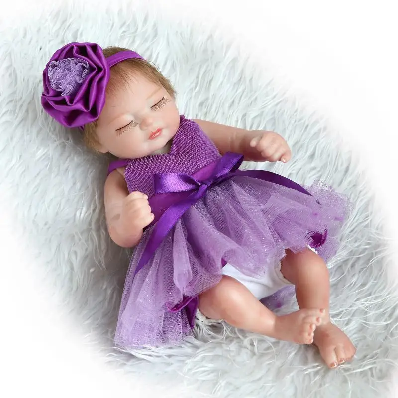 Fashion Handmade Reborn Dolls Mini Girl Gift 10 Inch Full Body Silicone Vinyl Lifelike Newborn Babies with Dress Kids Playmate
Fashion Handmade Reborn Dolls Mini Girl Gift 10 Inch Full Body Silicone Vinyl Lifelike Newborn Babies with Dress Kids Playmate
