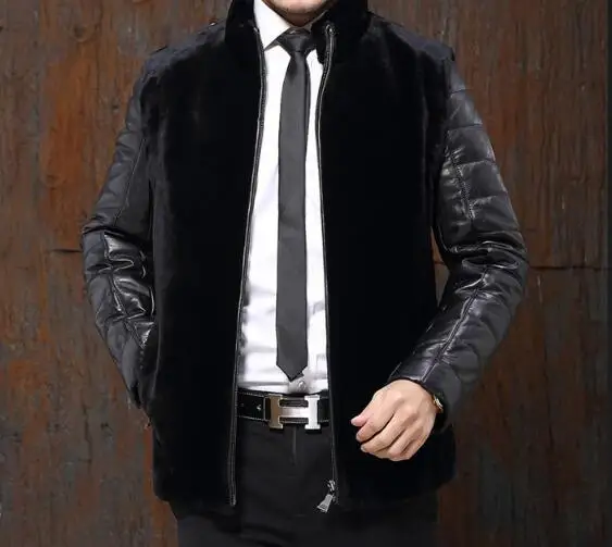 S-6XL HOT / Spring Men's New Fashion High imitation collar pu leather jacket top size
S-6XL HOT / Spring Men's New Fashion High imitation collar pu leather jacket top size