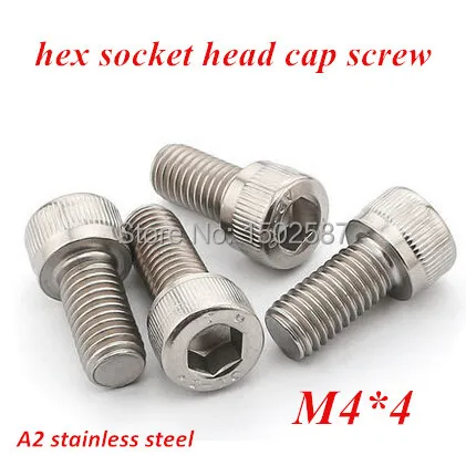200pcs/lot M4*4 Allen screws Bolts DIN912 Hex Socket Cylinder Head Cup Screw M4X4mm Machine screw A2-70 Stainless Steel 304
200pcs/lot M4*4 Allen screws Bolts DIN912 Hex Socket Cylinder Head Cup Screw M4X4mm Machine screw A2-70 Stainless Steel 304