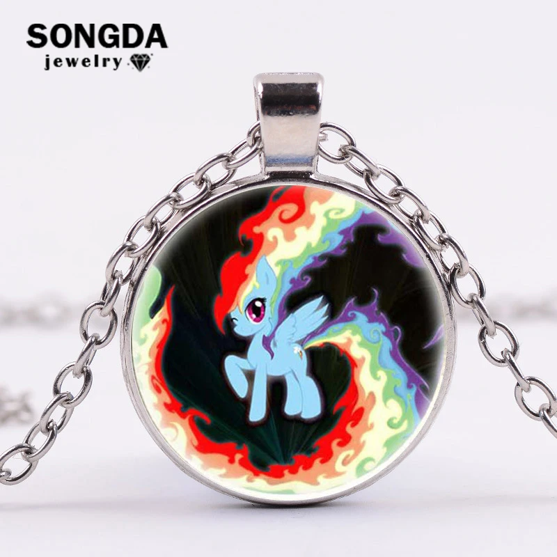 SONGDA Cute Alpaca Necklace My Little Baoli Rainbow Horse Design Glass Gem Necklaces Pendants Fairy Jewelry Send Children Gifts
SONGDA Cute Alpaca Necklace My Little Baoli Rainbow Horse Design Glass Gem Necklaces Pendants Fairy Jewelry Send Children Gifts