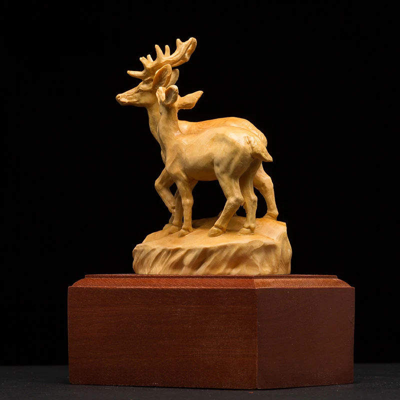 Wood double Deer statue sculpture carved home decoration feng shui gifts elk deer head ornaments decoracion crafts
Wood double Deer statue sculpture carved home decoration feng shui gifts elk deer head ornaments decoracion crafts