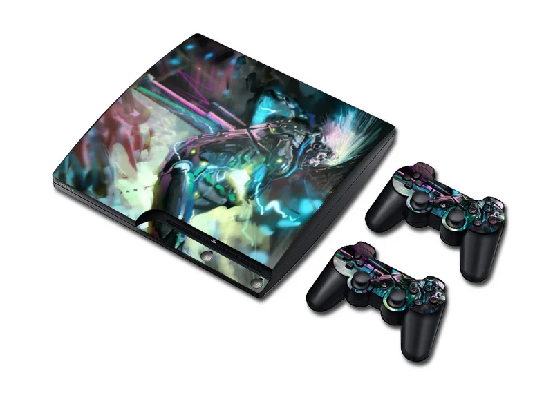 5 sets Кожи Наклейка Для PS3 Slim Игровой Консоли + 2 ШТ. Контроллер Обложка Теме