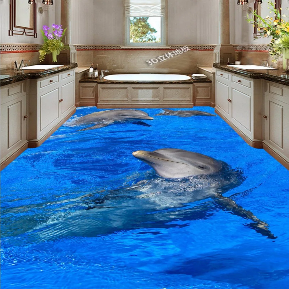 Free Shipping high quality 3D dolphin playing water flooring sticker painting self-adhesive non-slip floor wallpaper mural
Free Shipping high quality 3D dolphin playing water flooring sticker painting self-adhesive non-slip floor wallpaper mural