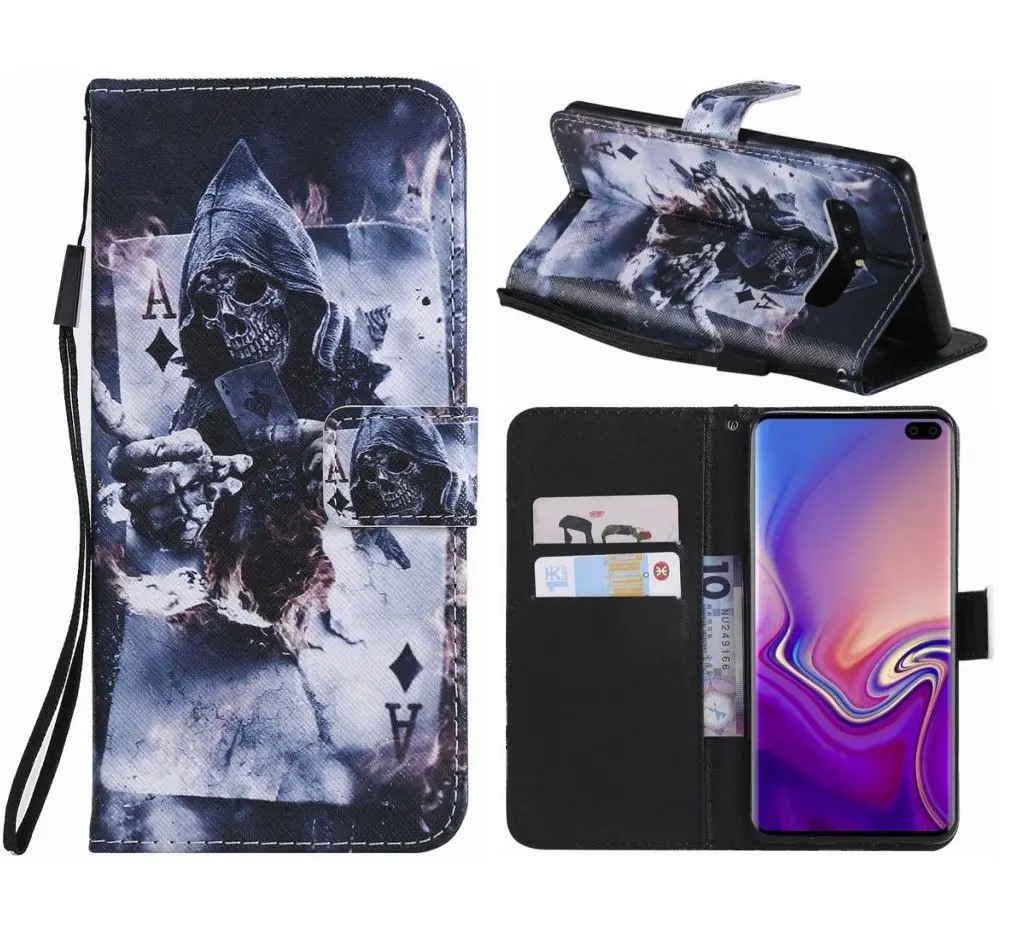 Кожаные чехлы подставки для Samsung Galaxy Note 8 9 S8 S9 Plus S3 S4 S5 S6 S7 Edge J4 Prime J6 2018|Бамперы| |