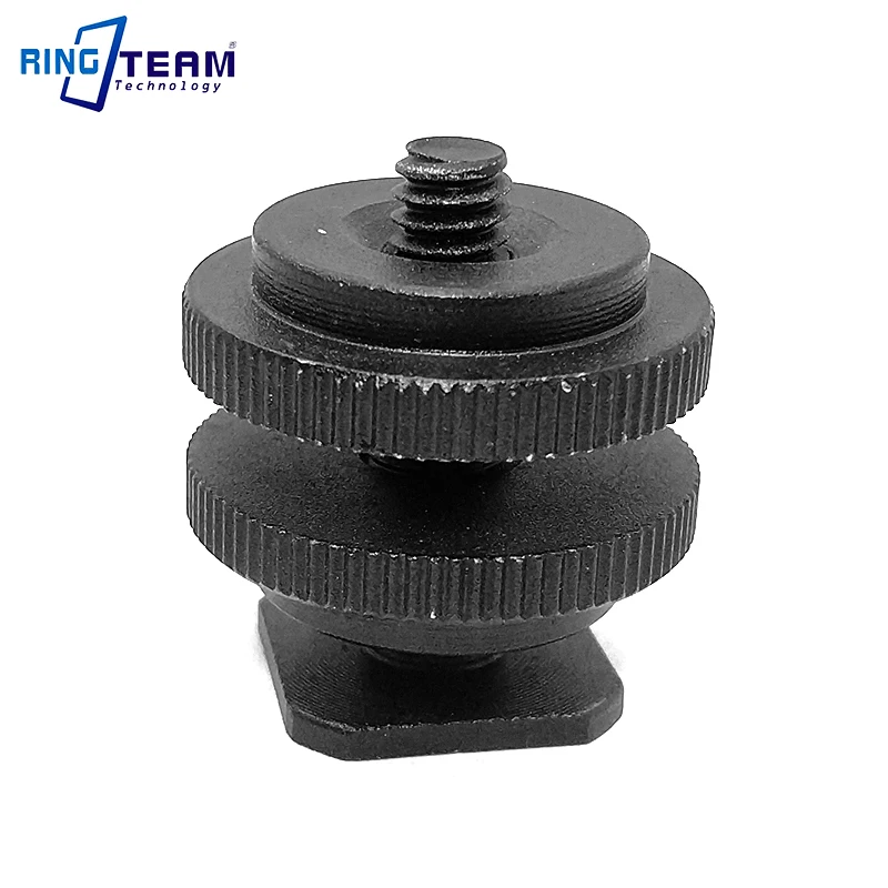 Адаптер для внешней вспышки с двумя гайками 1/4 дюйма 
Адаптер для внешней вспышки с двумя гайками 1/4 дюйма