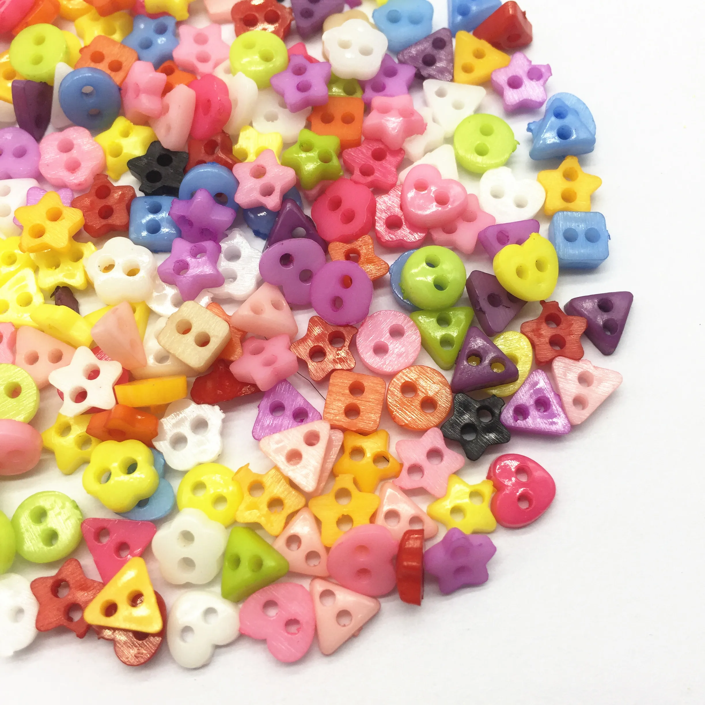1000pcs 6mm Plastic Heart Round Star Flower Square Mixed Mini Buttons Sewing 2 Holes Tiny Doll Clothes Button For Scrapbooking
1000pcs 6mm Plastic Heart Round Star Flower Square Mixed Mini Buttons Sewing 2 Holes Tiny Doll Clothes Button For Scrapbooking