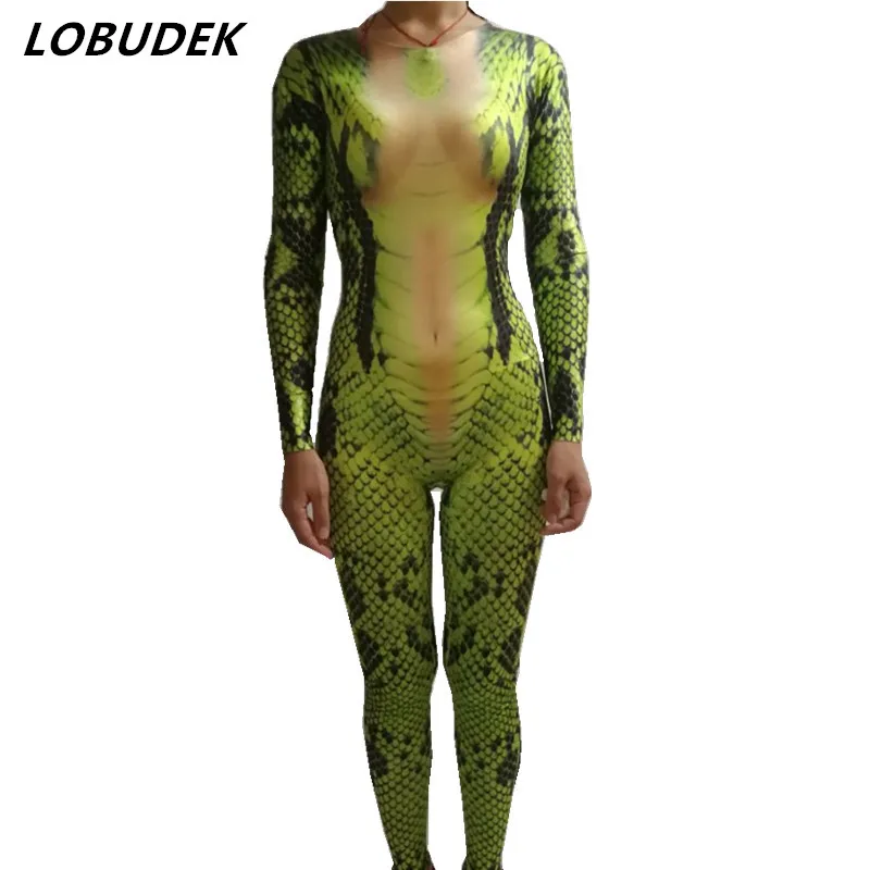Green Leotard sexy jumpsuit Female DJ singer performance Costumes party printing costume nightclub Role show slim stage clothing
Green Leotard sexy jumpsuit Female DJ singer performance Costumes party printing costume nightclub Role show slim stage clothing