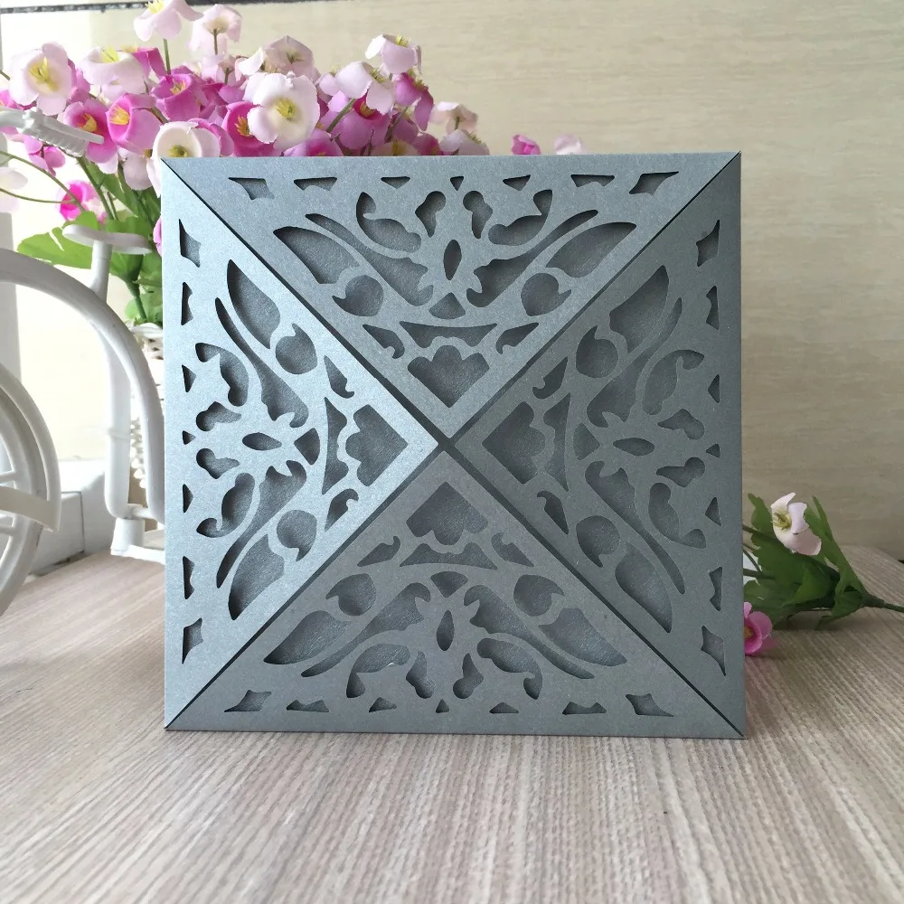 50pcs/lot Silver Hollow Out Laser Cut Wedding Invitations Card Personalize Custom Printable Inner Page
50pcs/lot Silver Hollow Out Laser Cut Wedding Invitations Card Personalize Custom Printable Inner Page