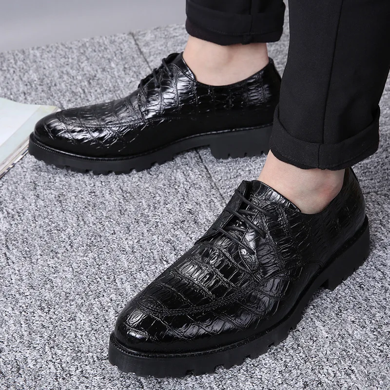 2019 Men's Leather Crocodile Shoes Classic Business Casual Shoes Fashion Handmade Dress Flats Shoes Oxfords Brogue Shoes B217
2019 Men's Leather Crocodile Shoes Classic Business Casual Shoes Fashion Handmade Dress Flats Shoes Oxfords Brogue Shoes B217