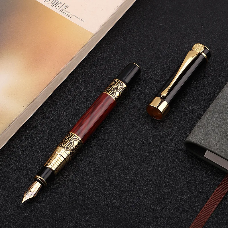 1Pcs Luxury Quality Golden Carving Mahogany Business Office Fountain Pen School Stationery Supplies ink nibs for fountain pens
1Pcs Luxury Quality Golden Carving Mahogany Business Office Fountain Pen School Stationery Supplies ink nibs for fountain pens