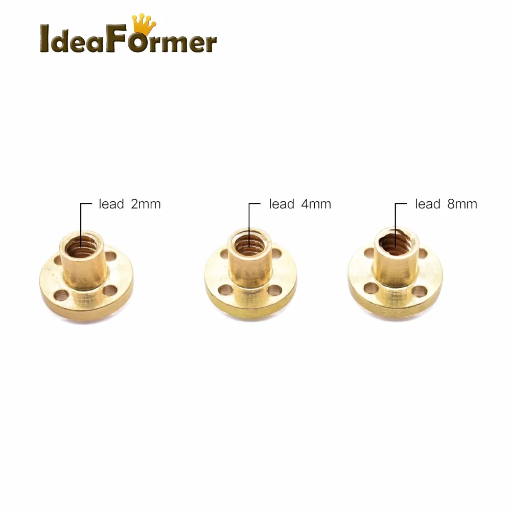 3D printer accessoris Copper Screw Nut T2mm T4mm T8mm Lead Screw stepper motor rail screw Flange Brass Screw Nut
3D printer accessoris Copper Screw Nut T2mm T4mm T8mm Lead Screw stepper motor rail screw Flange Brass Screw Nut