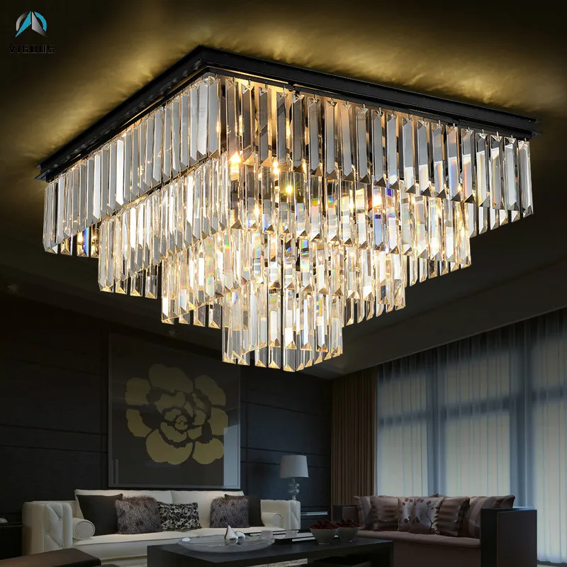 American Retro Black Square Metal E14 Ceiling Lamp Lustre K9 Crystal Ceiling Light for Living Room Indoor Lighting Fixtures
American Retro Black Square Metal E14 Ceiling Lamp Lustre K9 Crystal Ceiling Light for Living Room Indoor Lighting Fixtures
