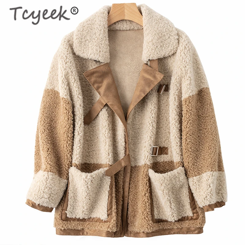 Tcyeek 100% Real Fur Coat Female Fashion Women Winter Jacket 2020 Korean Thick Warm Sheep Shearing Coats Ladies Fur Jacket 0015D
Tcyeek 100% Real Fur Coat Female Fashion Women Winter Jacket 2020 Korean Thick Warm Sheep Shearing Coats Ladies Fur Jacket 0015D