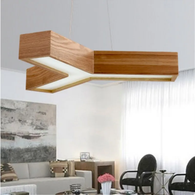 Северная Европа креативный LED деревянный подвесной светильник современный дом
