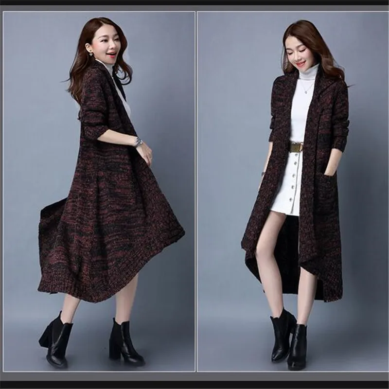 2017Autumn new Loose Big Yards Fashion Women Knitted Sweater Pure Color Lapel Long Sleeve High Quality Irregular Long CoatQ389
2017Autumn new Loose Big Yards Fashion Women Knitted Sweater Pure Color Lapel Long Sleeve High Quality Irregular Long CoatQ389
