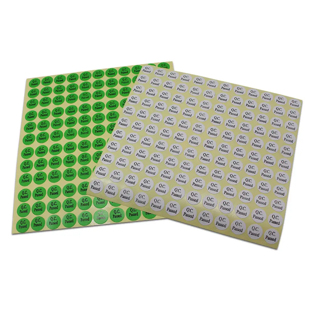 9900Pcs/lot Diameter 1.3cm White Green Round Self Adhesive Stickers with Q.C. PASSED Printed for Goods Quality Sticker Labels
9900Pcs/lot Diameter 1.3cm White Green Round Self Adhesive Stickers with Q.C. PASSED Printed for Goods Quality Sticker Labels
