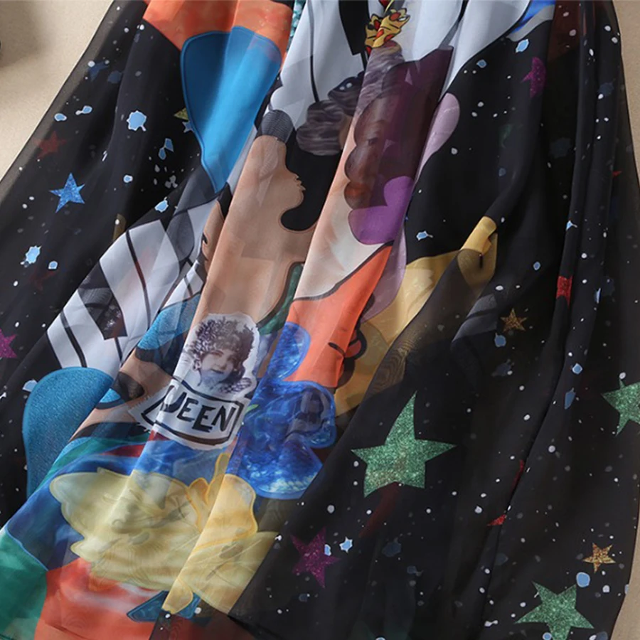 SEQINYY Chiffon Dress 2019 Early Spring Summer New Fashion Long Lantern Sleeve Elastic Waist Angel Colorful Printed Long Dress
SEQINYY Chiffon Dress 2019 Early Spring Summer New Fashion Long Lantern Sleeve Elastic Waist Angel Colorful Printed Long Dress