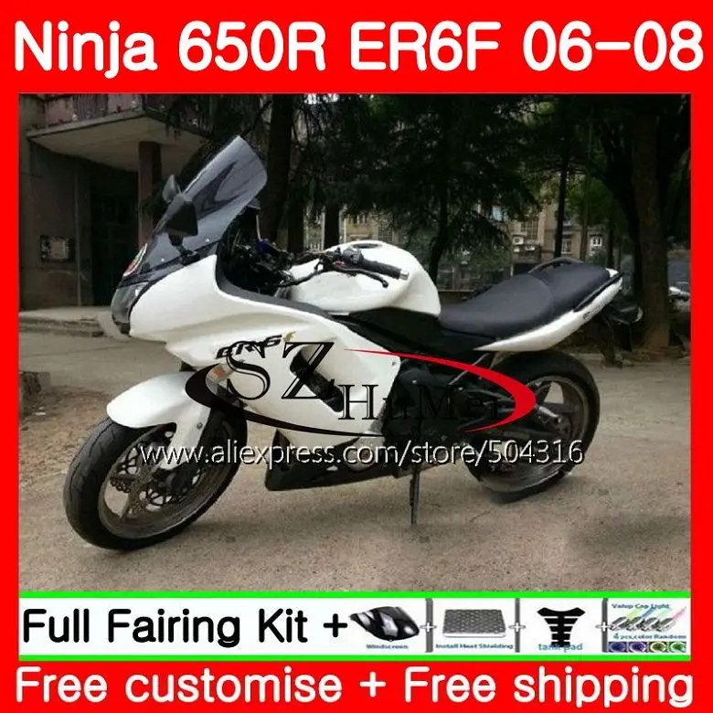 Body For KAWASAKI NINJA 650R ER6 F 650 ER-6F 06-08 4SH1 Ninja650R ER6F 06 07 08 ER 6F 2006 2007 2008 Fairings Kit white black
Body For KAWASAKI NINJA 650R ER6 F 650 ER-6F 06-08 4SH1 Ninja650R ER6F 06 07 08 ER 6F 2006 2007 2008 Fairings Kit white black
