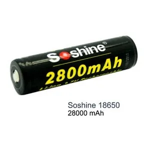 Литиевая батарея Soshine 18650 емкостью 2800 мАч с защитой 3 7 в 4 2 18*65 мм | Электроника
