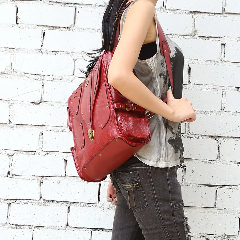 Steel Master New new products steampunk backpack female personality fashion Europe and America retro rock women backpack tide
Steel Master New new products steampunk backpack female personality fashion Europe and America retro rock women backpack tide
