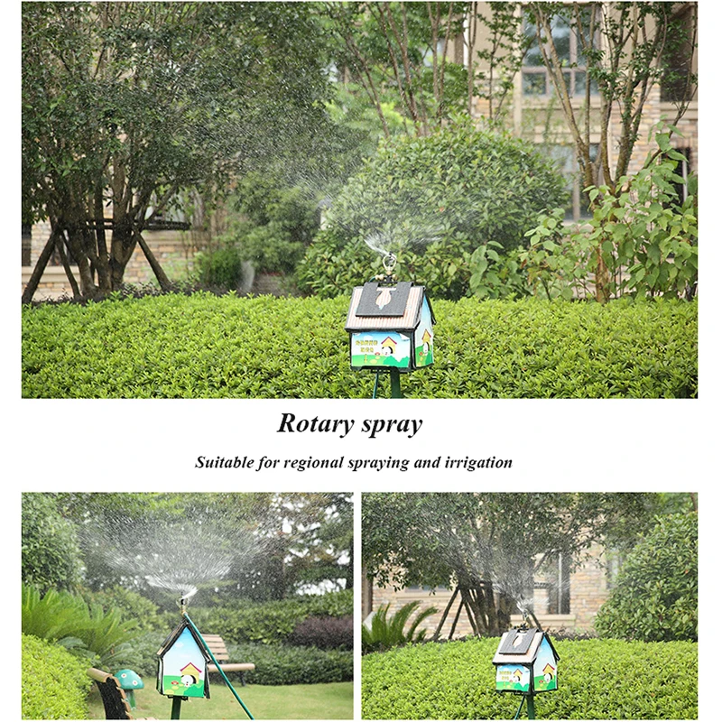 Garden Automatic Sprinkler 360 Degree Rotating Black Iron-zinc Alloy Nozzle with A Base for Roof Cooling and lawn sprinkling
Garden Automatic Sprinkler 360 Degree Rotating Black Iron-zinc Alloy Nozzle with A Base for Roof Cooling and lawn sprinkling