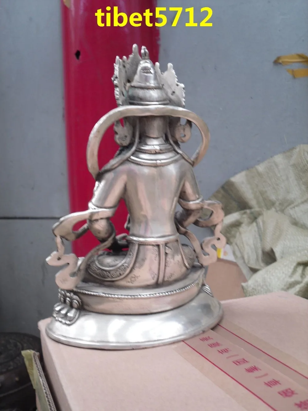 decoration copper silver factory lucky Buddhist bronze coated silver AMITAYUS Buddha statue 22 cm
decoration copper silver factory lucky Buddhist bronze coated silver AMITAYUS Buddha statue 22 cm