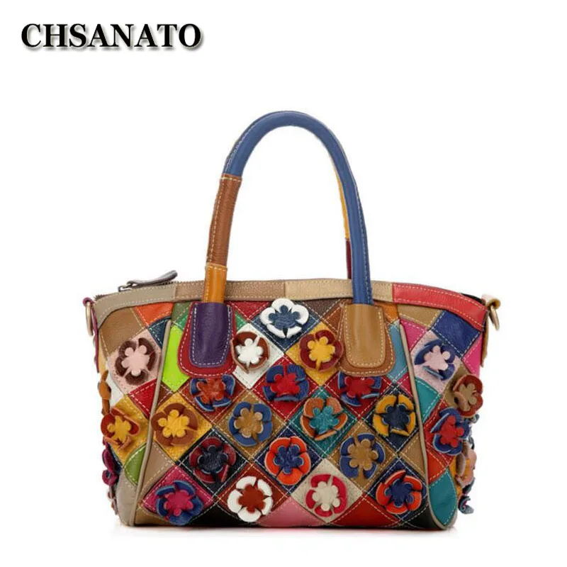 CHSANATO Designer Handbag High Quality 100% Genuine Leather Bohemian Patchwork Flowers Bags Women Shoulder Bag Colorful Tote
CHSANATO Designer Handbag High Quality 100% Genuine Leather Bohemian Patchwork Flowers Bags Women Shoulder Bag Colorful Tote