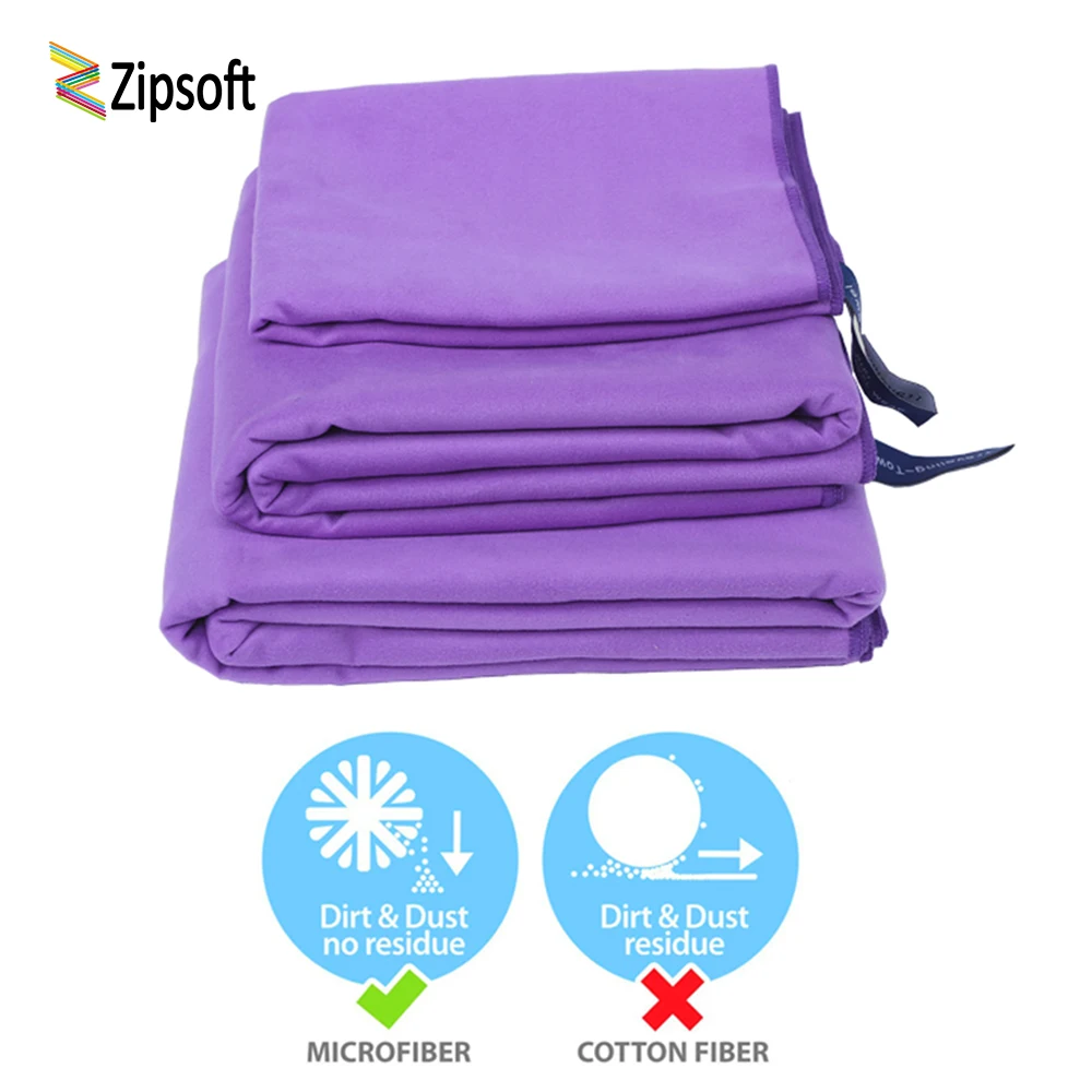 

Zipsoft Compressed Beach towel Microfiber Violet Quick Drying Towels for Bath Travel Sports Camping Swim Toalha de banho Large