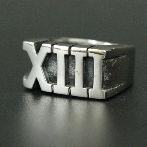 Новое римское кольцо XIII Lucky 13 из нержавеющей стали 316L для мужчин и мальчиков Лидер