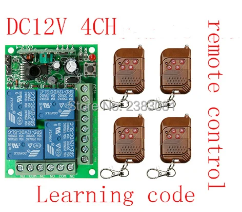 High quality DC12V 4CH 10A Wireless Power Switch System teleswitch 1 Receiver & 4 Transmitter Learning Code Toggle Momentary
High quality DC12V 4CH 10A Wireless Power Switch System teleswitch 1 Receiver & 4 Transmitter Learning Code Toggle Momentary