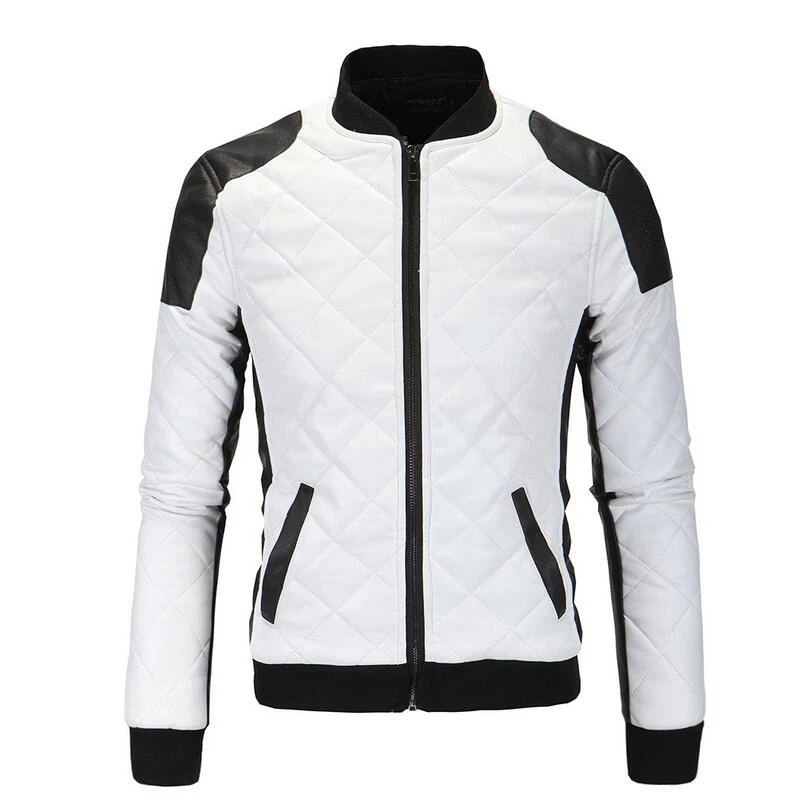 2020 New Design Men Jacket Winter&Autumn PU Leather Black&White Fashion Slim Plaid Jacket For large size Man coats male clothes
2020 New Design Men Jacket Winter&Autumn PU Leather Black&White Fashion Slim Plaid Jacket For large size Man coats male clothes