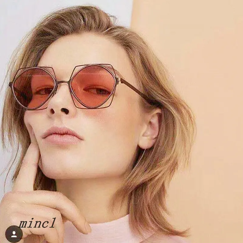 Металлический каркас круглые очки Для женщин мужчин 2019 Новая площадь полые