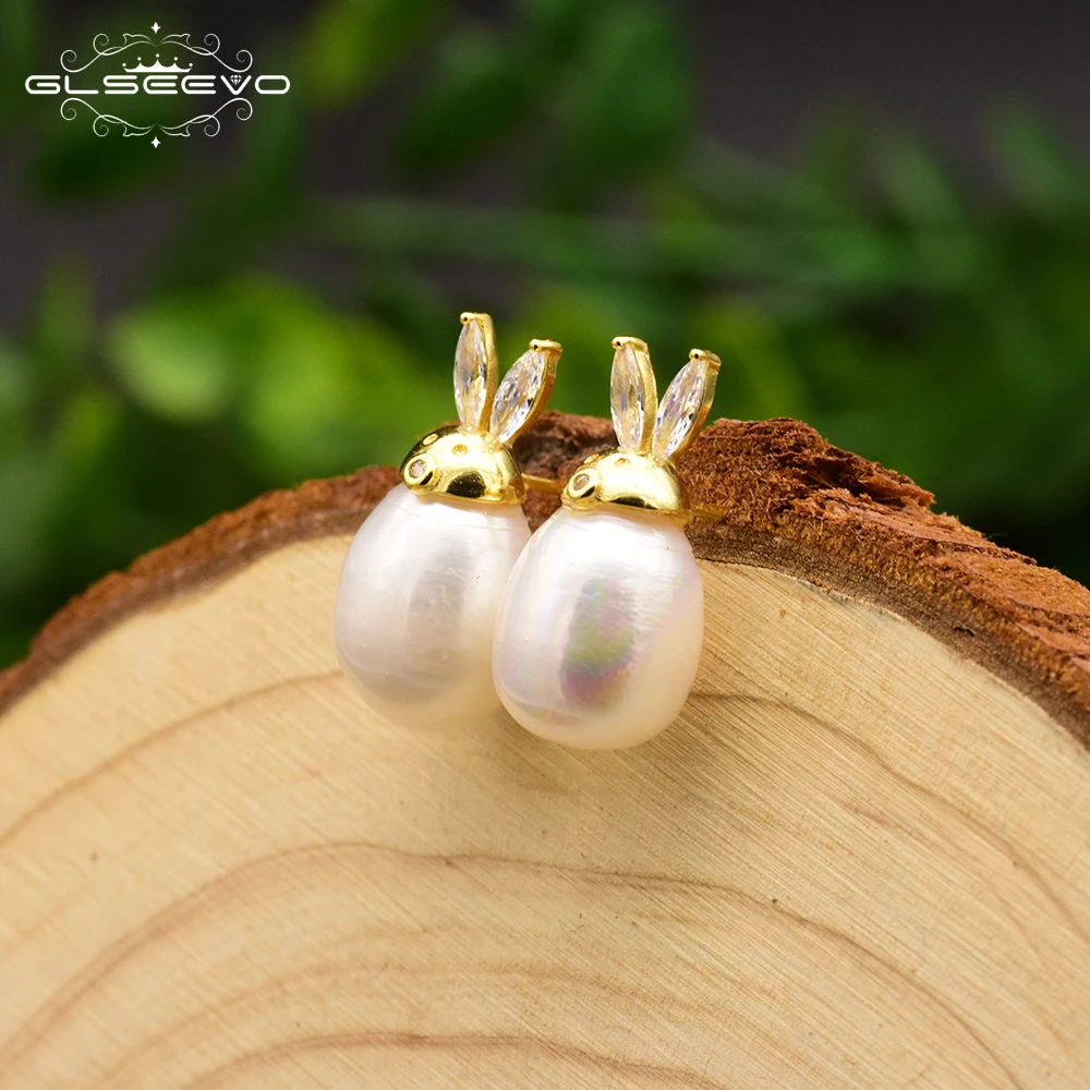 GLSEEVO 925 Sterling Silver Pearl Earrings Rabbit Jewellery Cute Rabbit Earrings For Women Girls Birthday Gift Pendientes GE0684
GLSEEVO 925 Sterling Silver Pearl Earrings Rabbit Jewellery Cute Rabbit Earrings For Women Girls Birthday Gift Pendientes GE0684