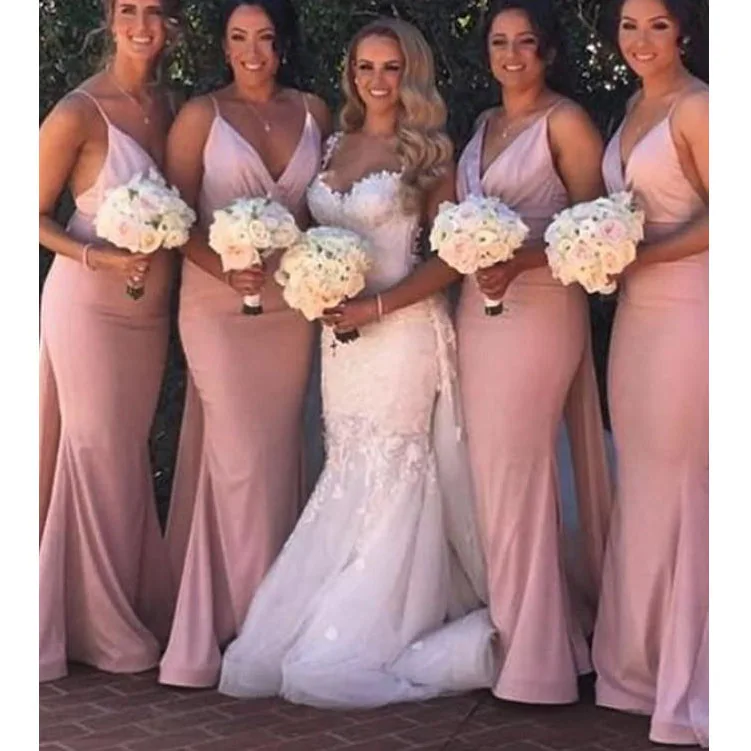 Excellent Spaghetti Straps Pink Sheath Lace-Up Sweep Train Chiffon wedding guest dress Custom-Made bridesmaid dresses
Excellent Spaghetti Straps Pink Sheath Lace-Up Sweep Train Chiffon wedding guest dress Custom-Made bridesmaid dresses