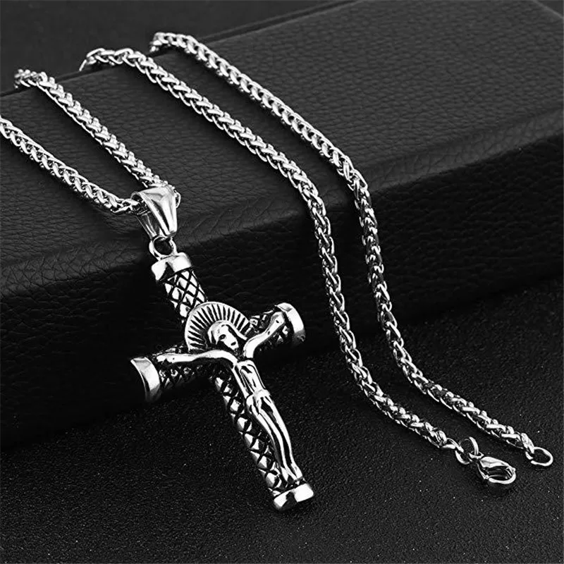 2019 Cross Necklace Women Crucifix Jesus Pendant Pendant Necklace Chain Sweater Chain Jewelry Necklace Men Christmas Gifts
2019 Cross Necklace Women Crucifix Jesus Pendant Pendant Necklace Chain Sweater Chain Jewelry Necklace Men Christmas Gifts