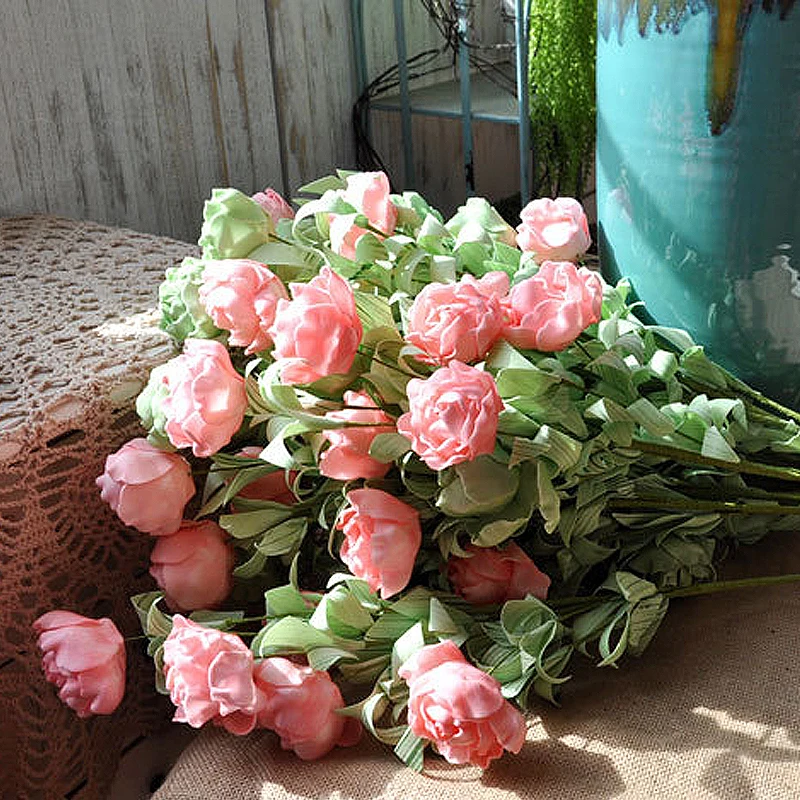Simulation PE Roses Bouquet Artificial Flowers Branch Real Feelings Living Room Home Wedding Party Decoration Flower Gift DIY
Simulation PE Roses Bouquet Artificial Flowers Branch Real Feelings Living Room Home Wedding Party Decoration Flower Gift DIY