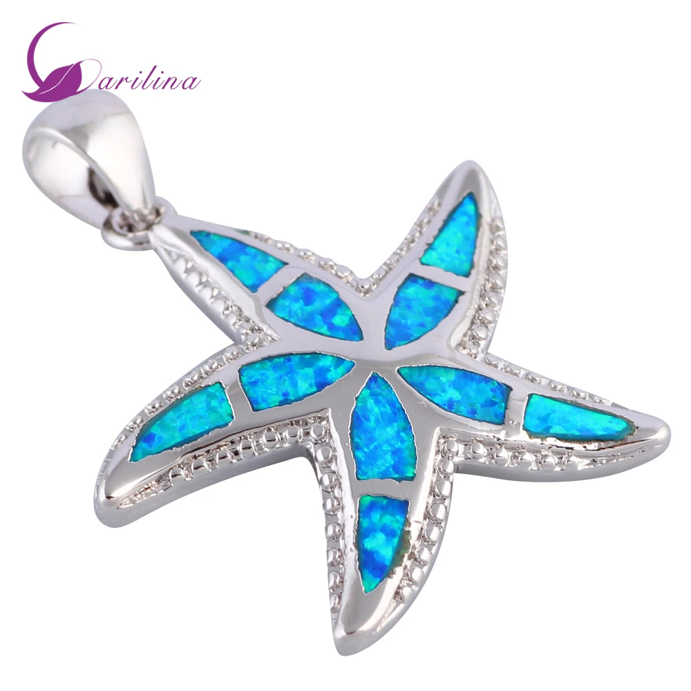 New Statement Star Silver Color Blue Fire Opal Pendants Fashion Jewelry For Women P254
New Statement Star Silver Color Blue Fire Opal Pendants Fashion Jewelry For Women P254