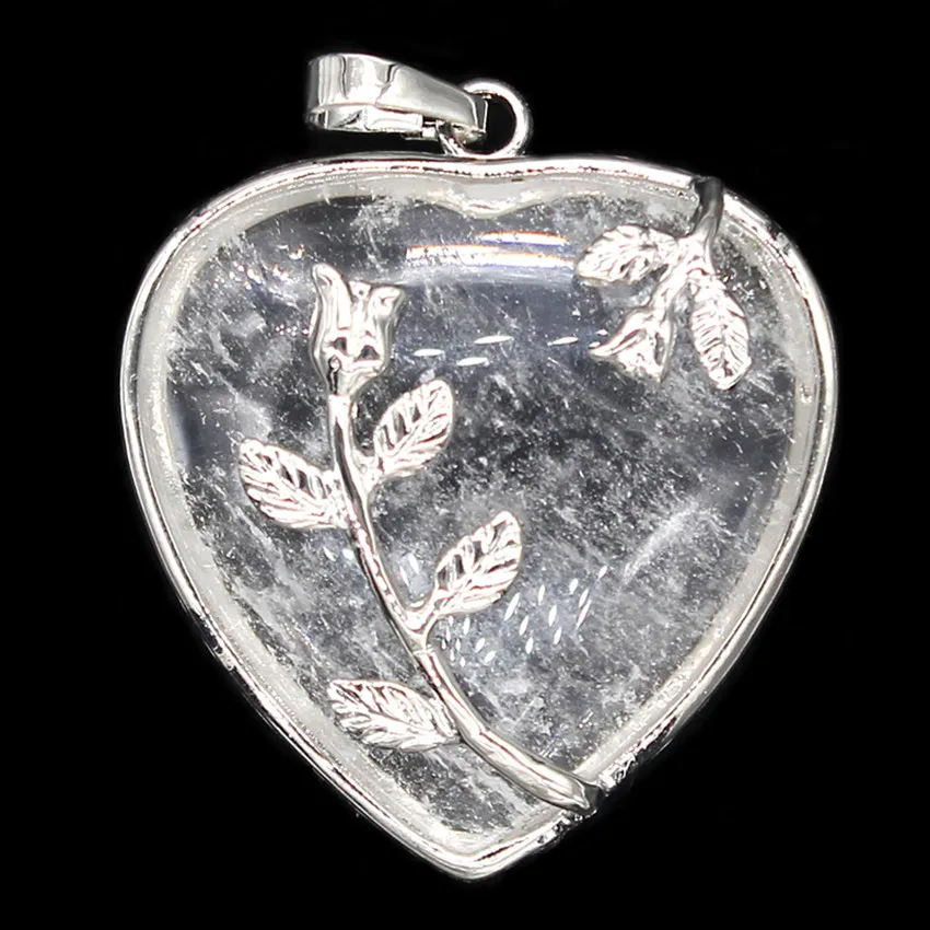 Trendy-beads Romantic Style Silver Plated Natural Rock Crystal Love Heart With Flower Pendant For New Year Jewelry
Trendy-beads Romantic Style Silver Plated Natural Rock Crystal Love Heart With Flower Pendant For New Year Jewelry